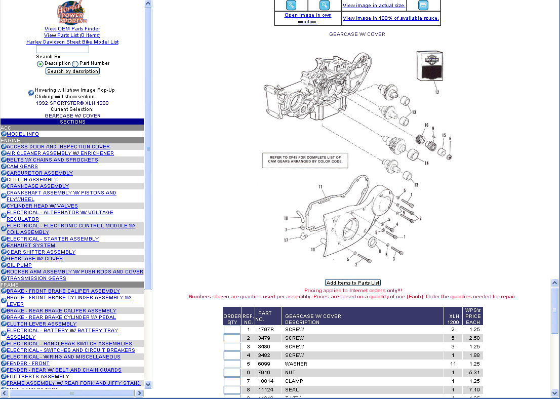 harley davidson part number finder